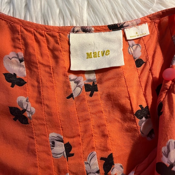 Anthropologie Maeve “Maya” floral flutter sleeve romantic shirt - Picture 8 of 15